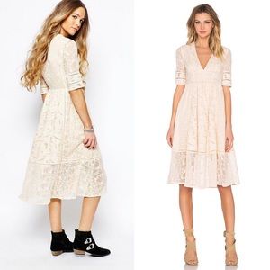 Free People Mountain Laurel Lace midi dress